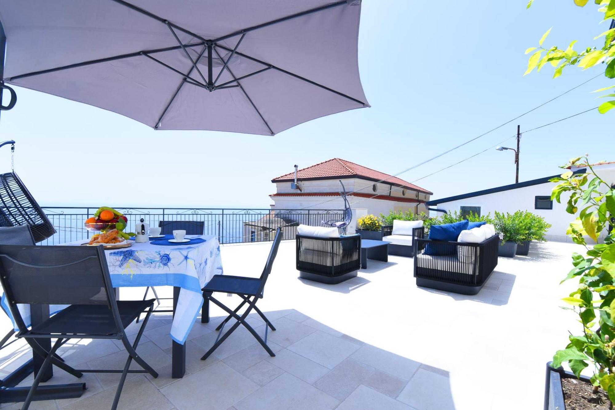 B&B Blue View Furore Bagian luar foto
